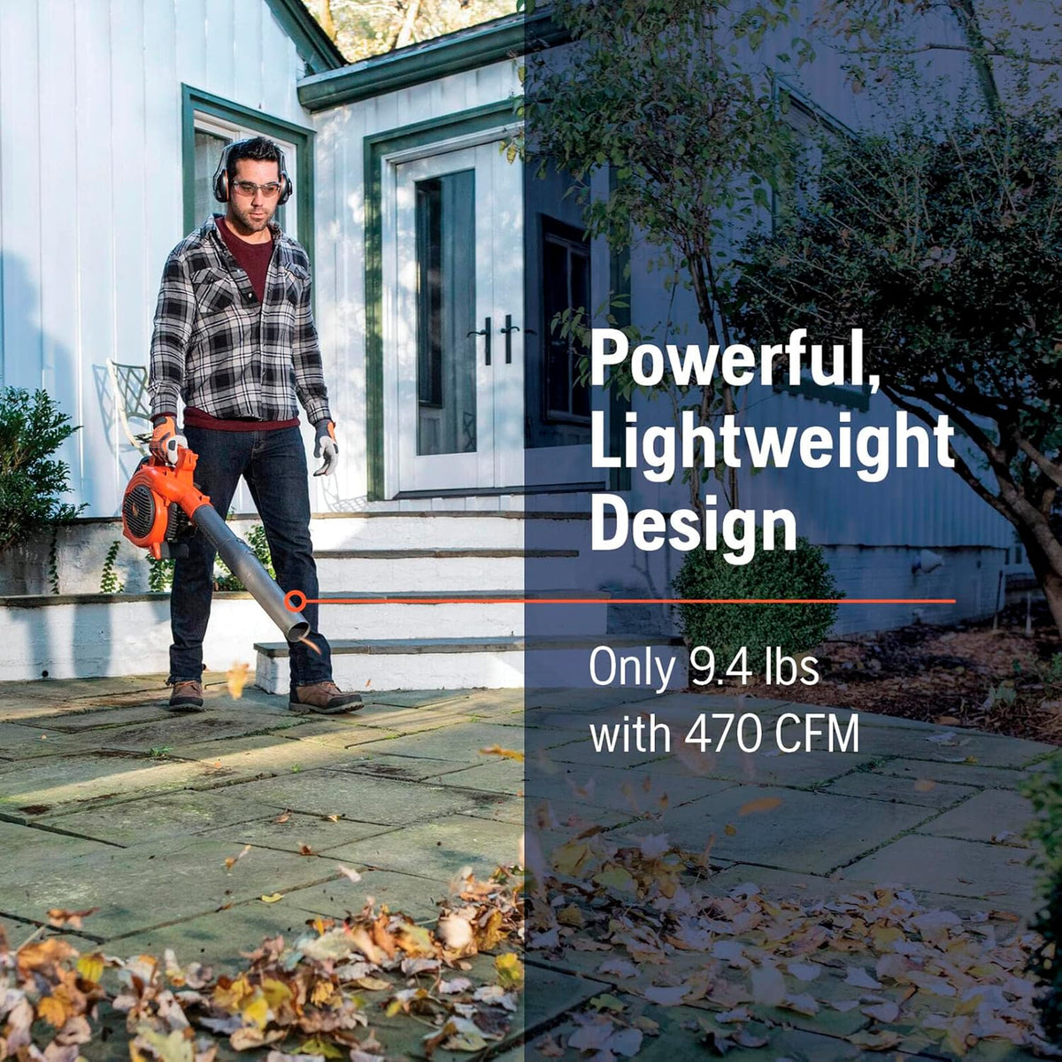 Husqvarna 125B Gas Leaf Blower, 28-cc 1.1-HP 2-Cycle Handheld Leaf Blower, 470-CFM, 170-MPH, 12.5-N Powerful Clearing Performance and Ergonomic