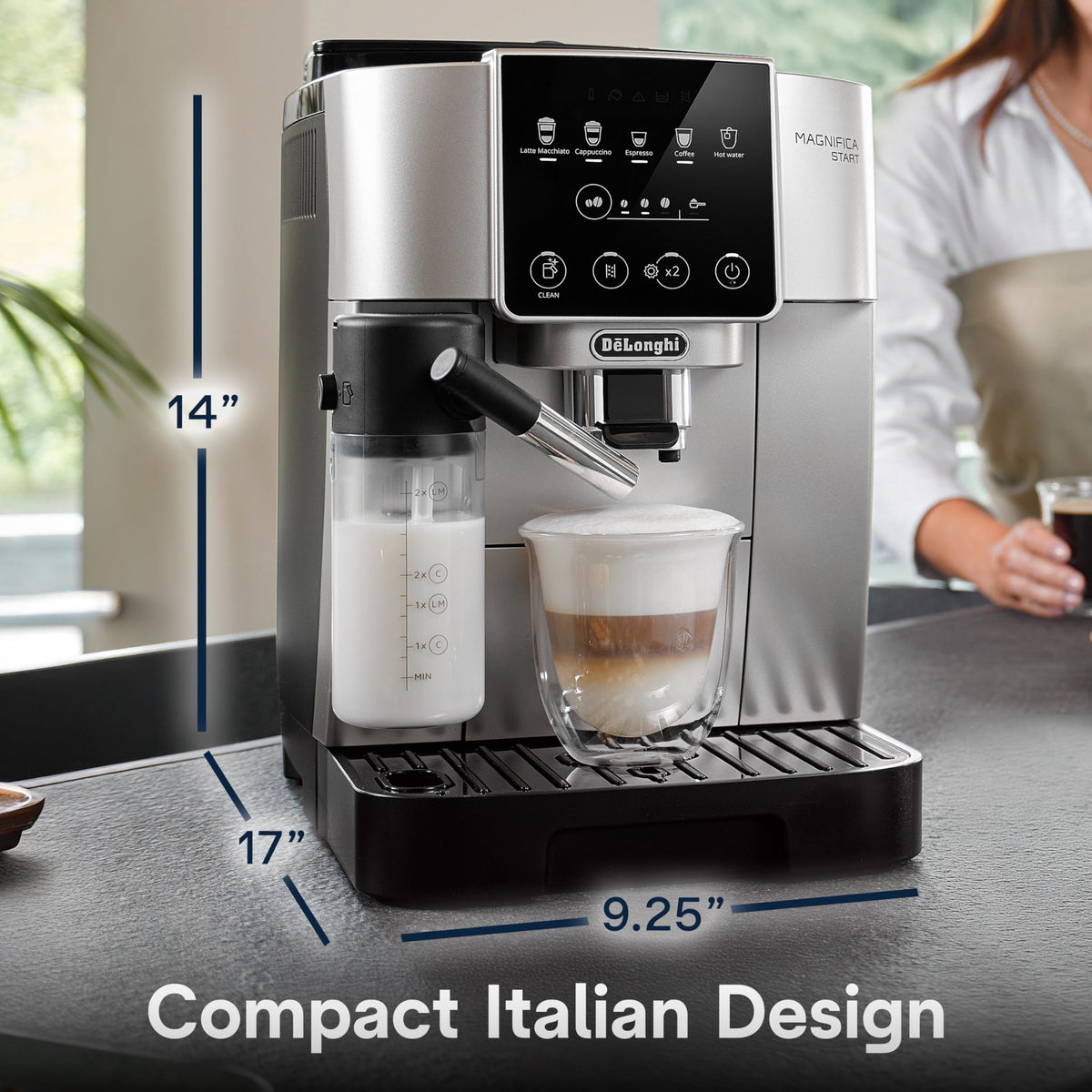 De'Longhi Magnifica Evo Automatic Espresso & Coffee Machine with Auto Milk Frother, Built-in Grinder & Auto-Clean Function - For Latte, Cappuccino