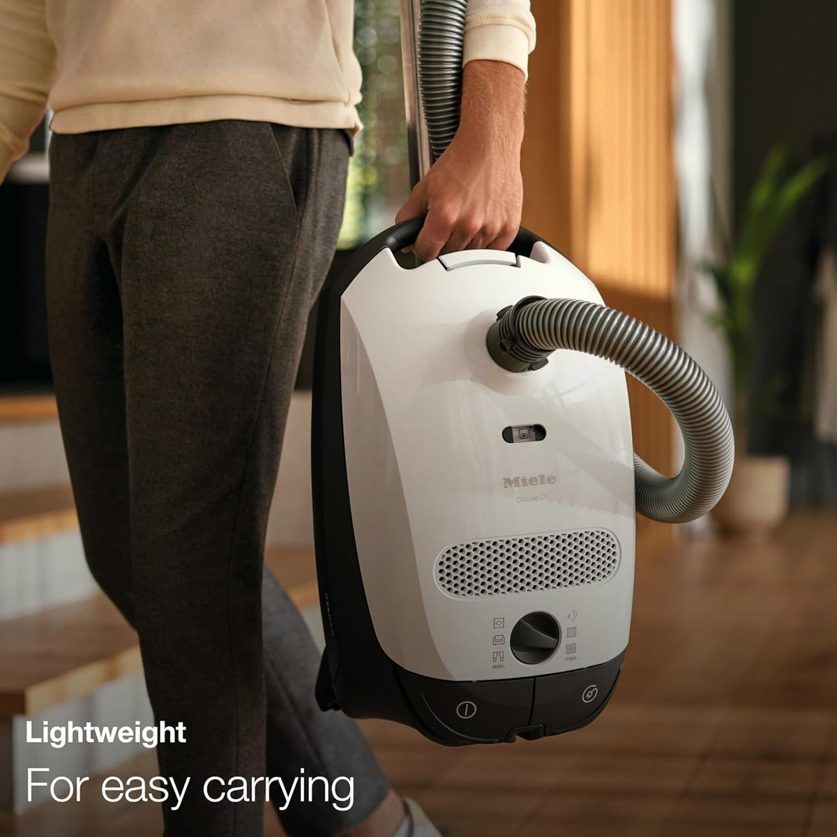 Miele Classic C1 Pure Suction Bagged Canister Vacuum, Graphite Grey - Portable, Household