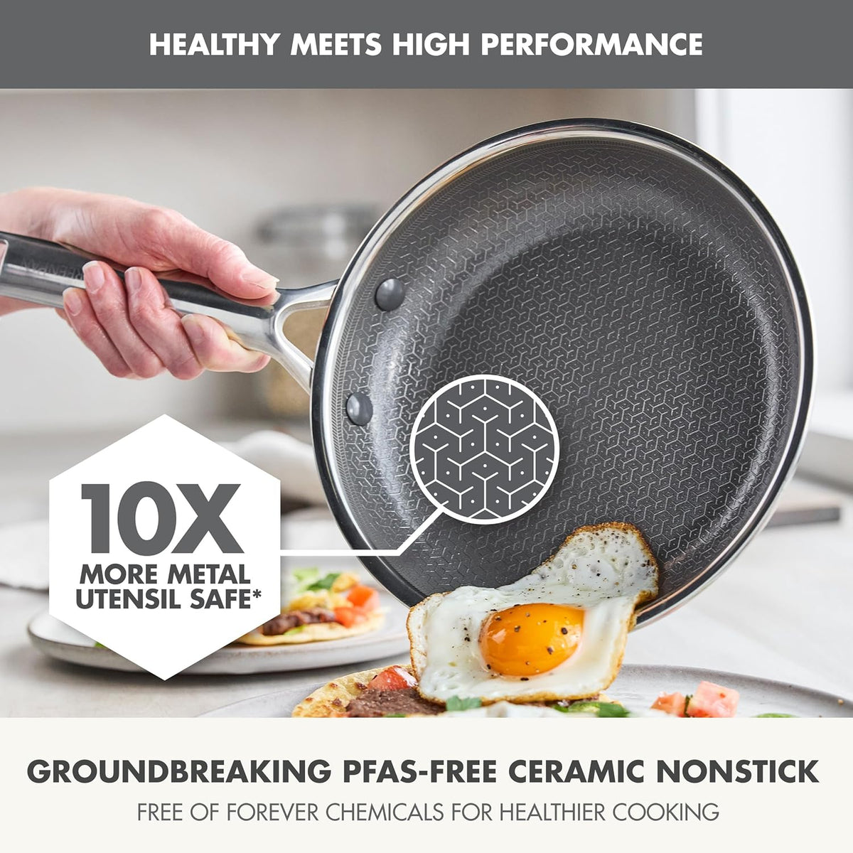 GreenPan Hybrid 13 Piece Nonstick Stainless Steel Cookware Set, APEX Tri-Ply Thermobond PFAS-Free Ceramic Pots & Pans, Induction & All Cooktop