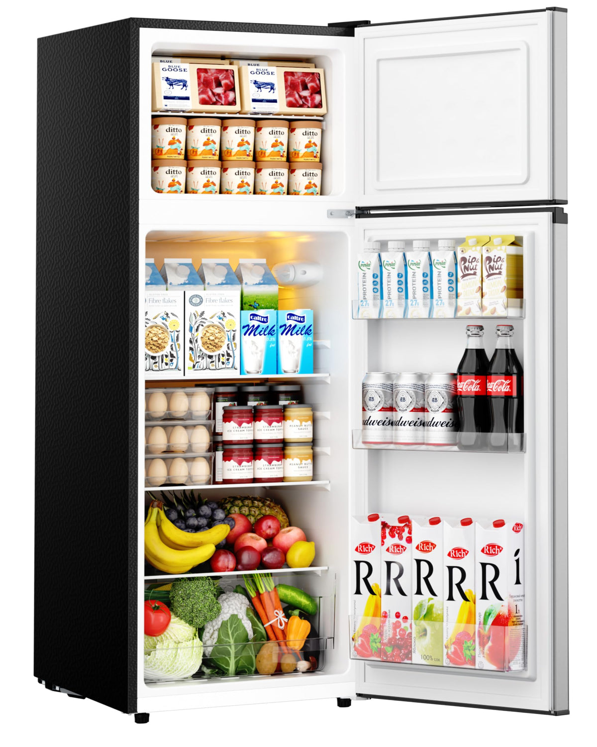 EUHOMY 7.4 Cu.Ft. Refrigerator with Freezer, 2 Door Fridge, Large Capacity,Adjustable Thermostat, Refrigerator for Kitchen/Dorm/Apartment/Garage