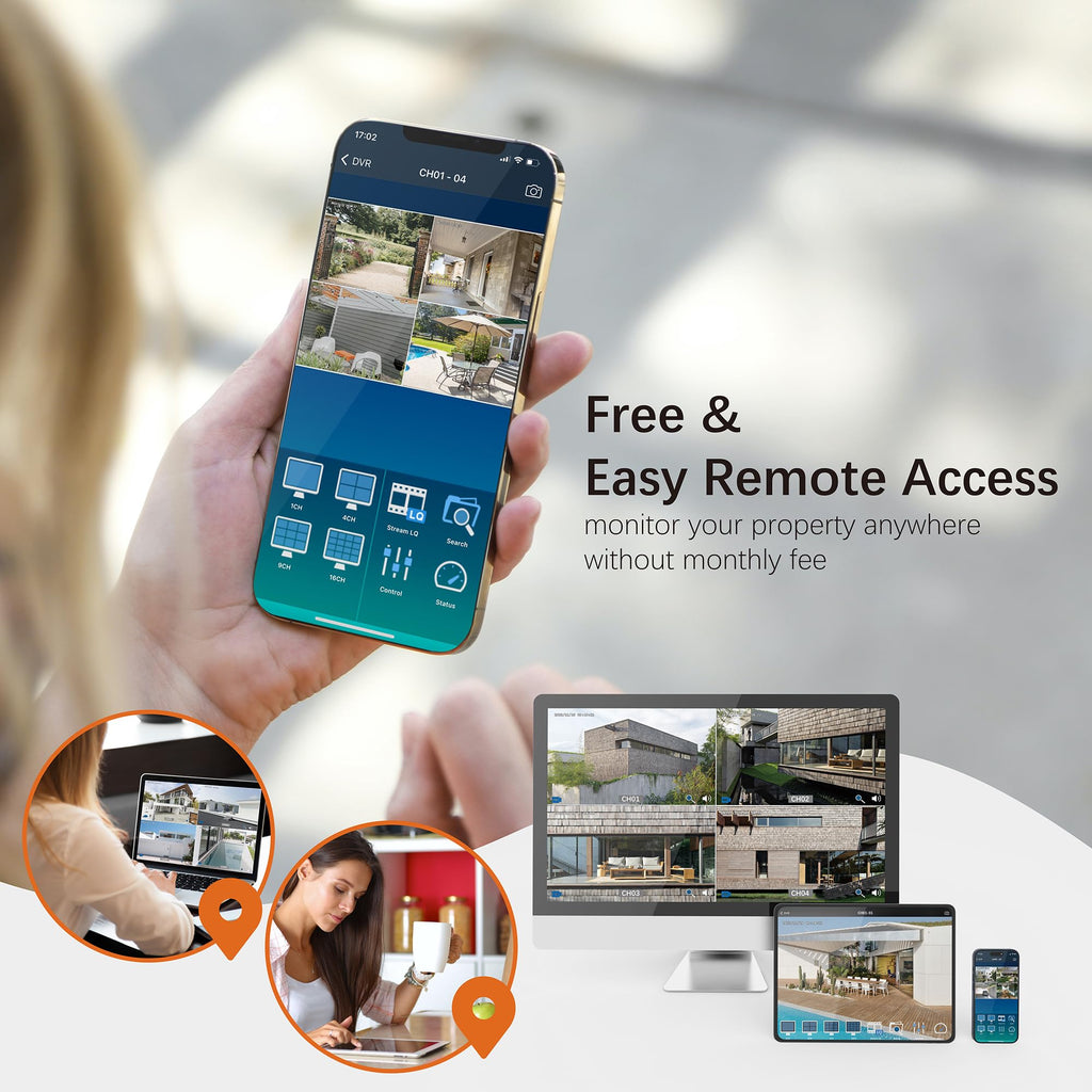 TIGERSECU Super HD 1080P 16 Channel DVR Security Recorder with 4TB Hard Drive, Hybrid 6-in-1 CCTV DVR Recorder Compatible with 2MP and 5MP TVI, AHD