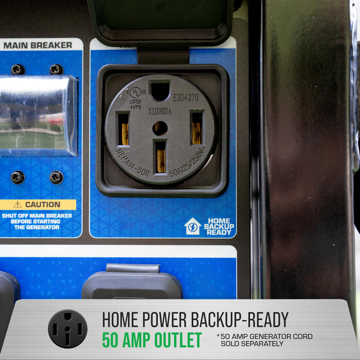 DuroMax XP13000HX 13,000-Watt Dual Fuel Portable Generator - Gas & Propane, Electric Start, Whole Home Power Backup, Transfer Switch Ready, RV &
