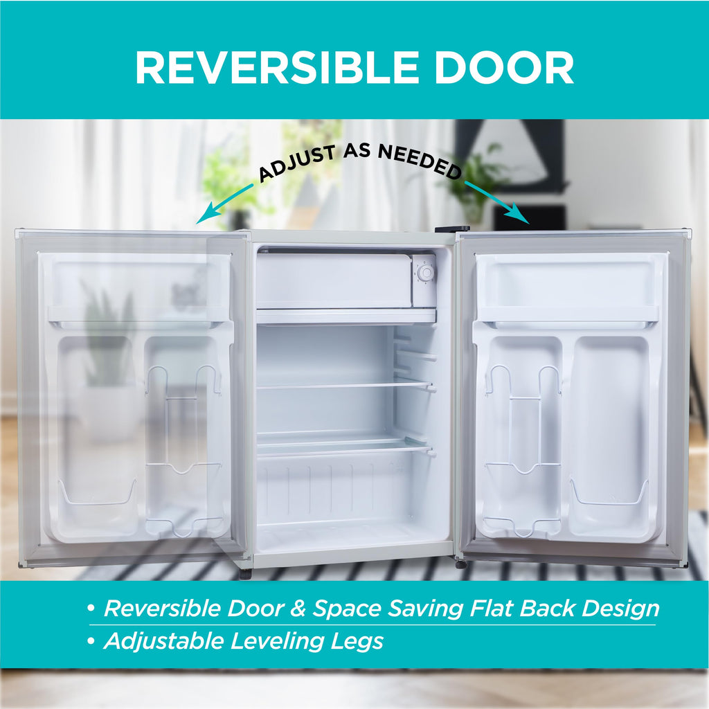 BLACK+DECKER 1.7 Cu. Ft. Compact Refrigerator, ENERGY STAR Certified, Single Door Mini Fridge with Chiller Compartment, Personal Fridge for Home or