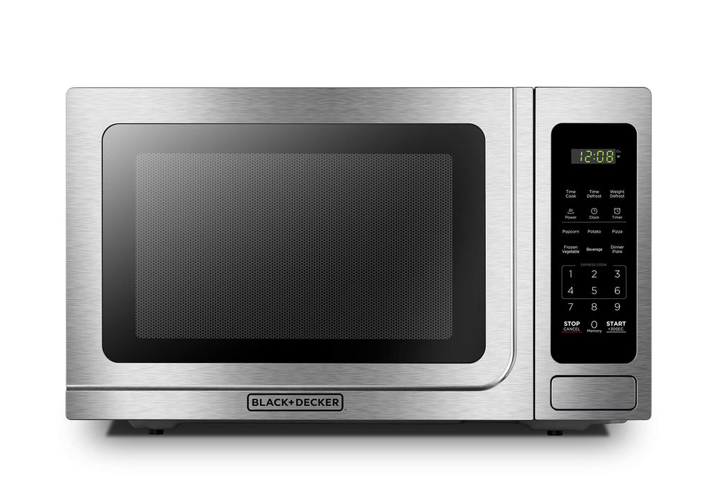 BLACK+DECKER EM044KB19 Over The Range Microwave Oven with One Touch, 1000 Watts, 400 CFM and Auto Cooking, OTR 1.9 Cu.ft