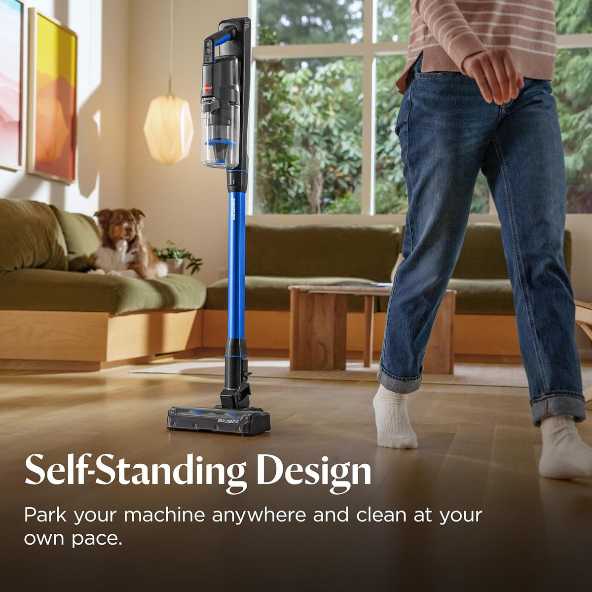 Bissell PowerClean FurFinder 200W Self-Standing Cordless Vacuum w/Tangle Free Brush Roll, Strong Suction, Removeable Battery, Wall Mount, Upholstery