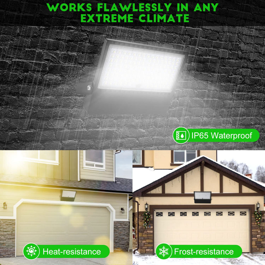 Juyace 240W LED Stadium Lights Outdoor 1500 Watt Equivalent Wider Lighting Angle Led Flood 100-277V 36000LM 5000K Daylight Commercial Arena for