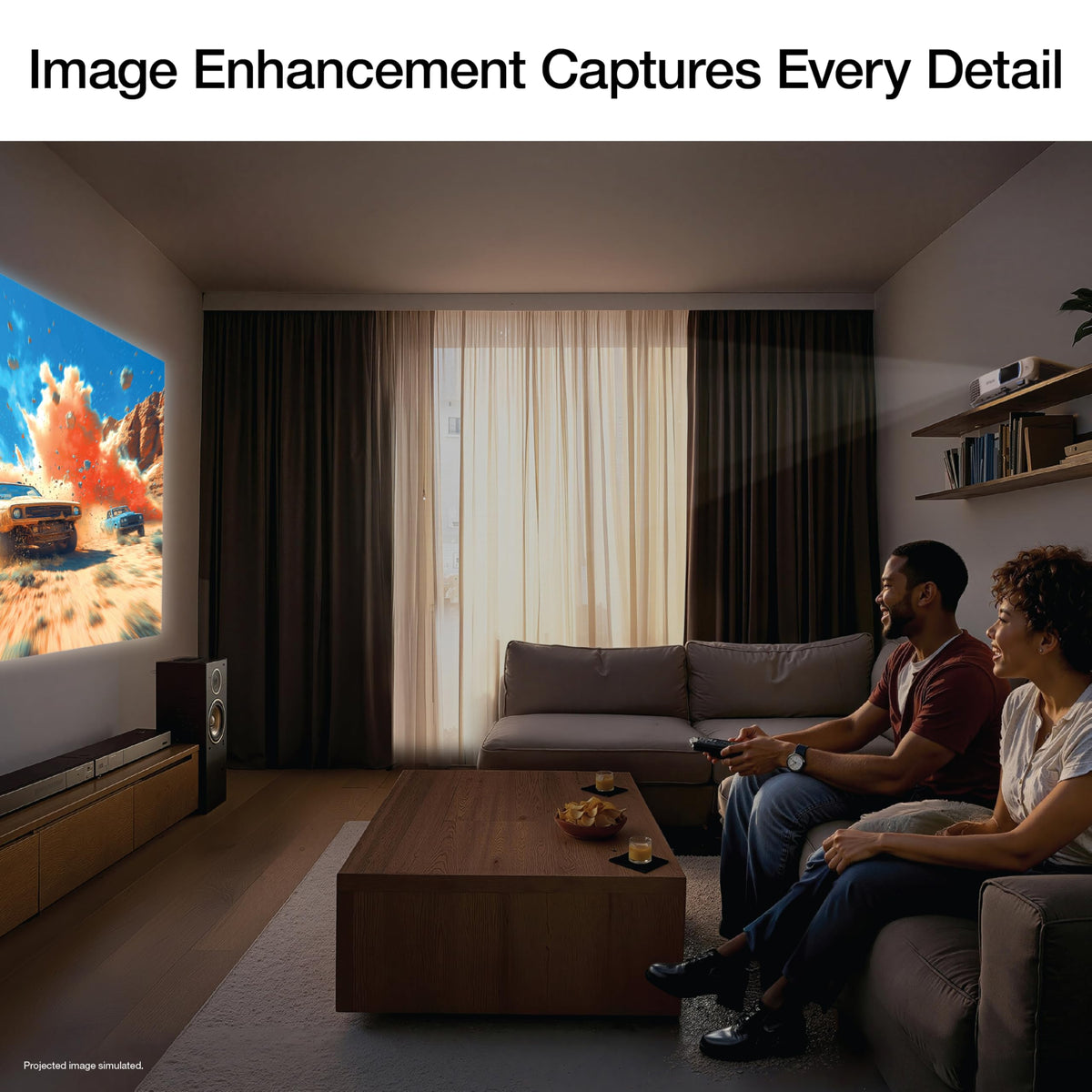 Epson Home Cinema 980 3-Chip 3LCD 1080p Projector, 4,000 Lumens Color and White Brightness, Streaming/Gaming/Home Theater, Built-In Speaker, Auto