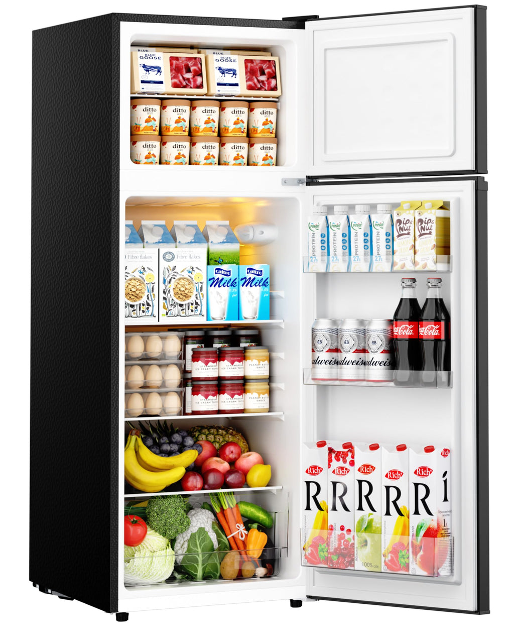 EUHOMY 7.4 Cu.Ft. Refrigerator with Freezer, 2 Door Fridge, Large Capacity,Adjustable Thermostat, Refrigerator for Kitchen/Dorm/Apartment/Garage