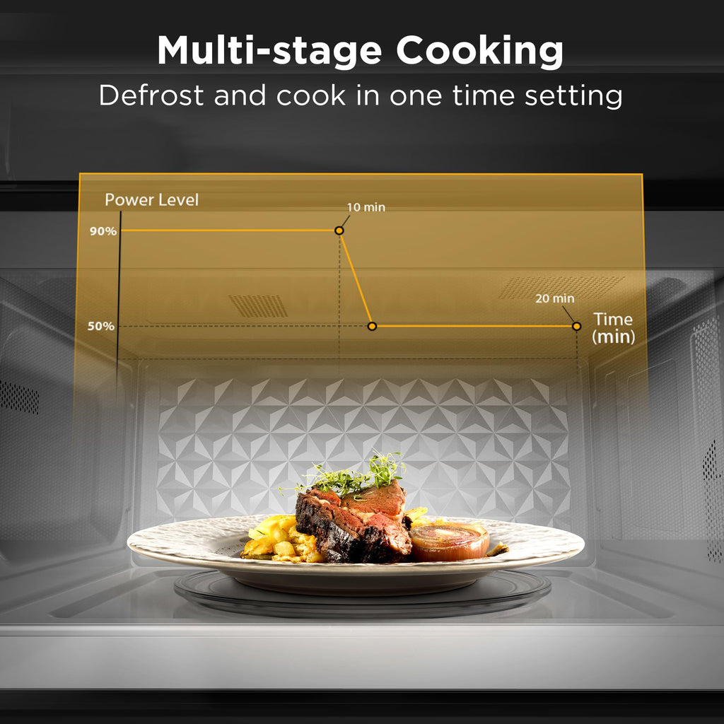 BLACK+DECKER EM044KB19 Over The Range Microwave Oven with One Touch, 1000 Watts, 400 CFM and Auto Cooking, OTR 1.9 Cu.ft