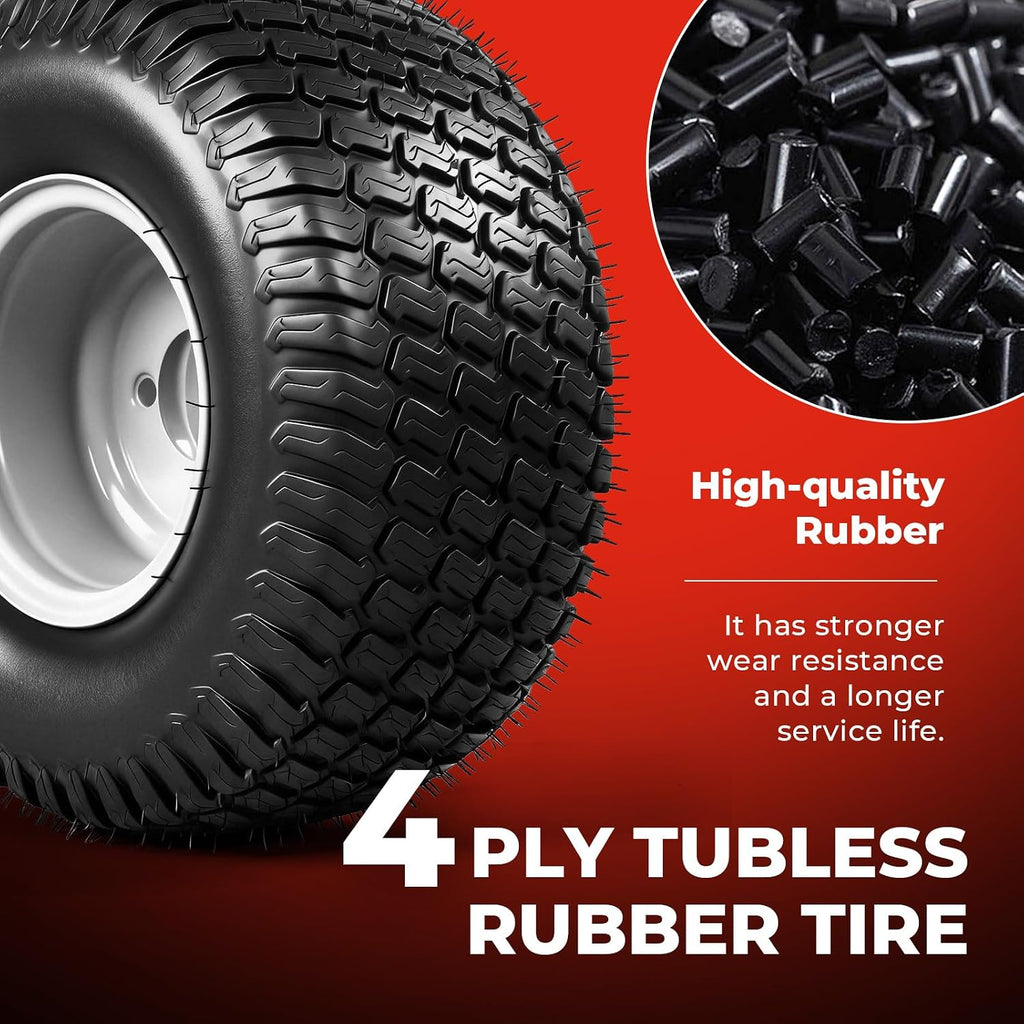 18x9.50-8 Lawn Mower Tire and Wheel, 2 Pack