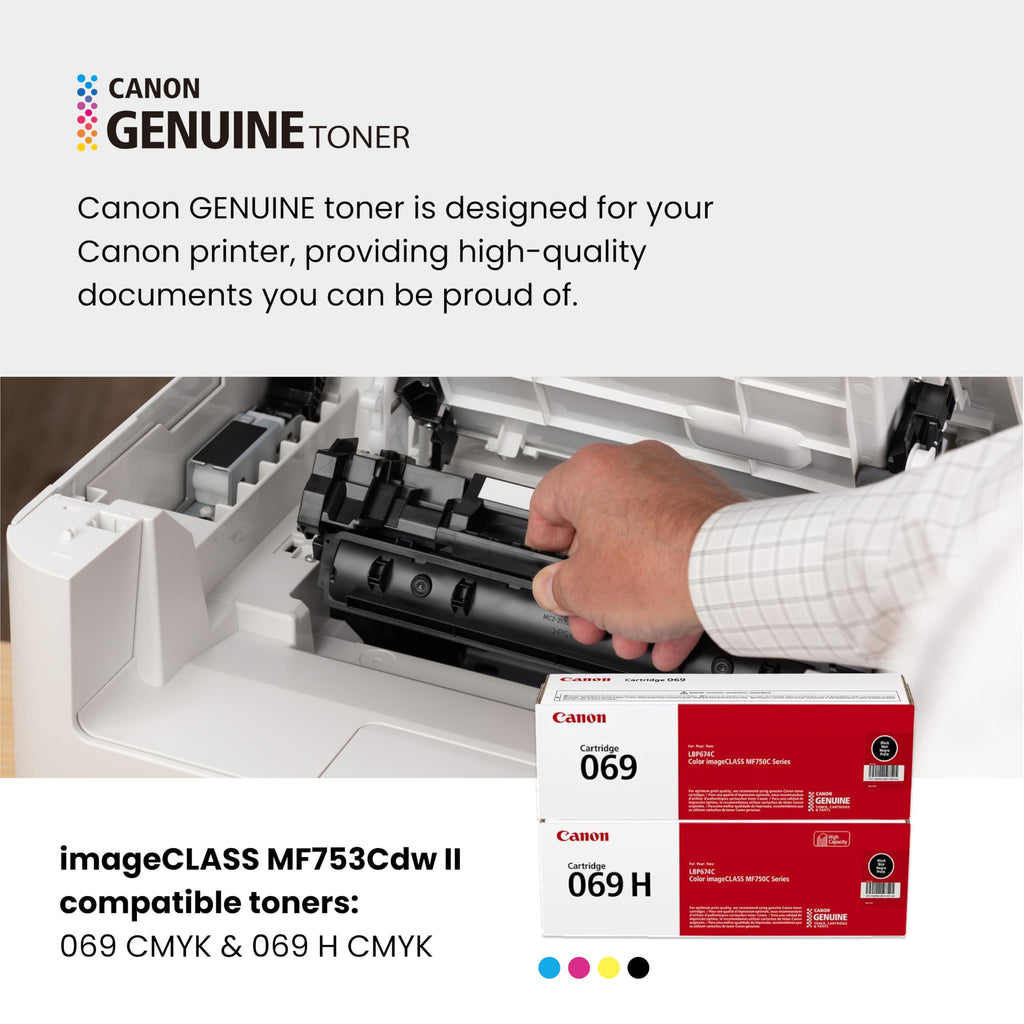 Canon Color imageCLASS MF753Cdw II - Wireless Duplex Laser Printer, All-in-One with Scanner, Copier, Fax, Auto Document Feeder, 3 Year Limited