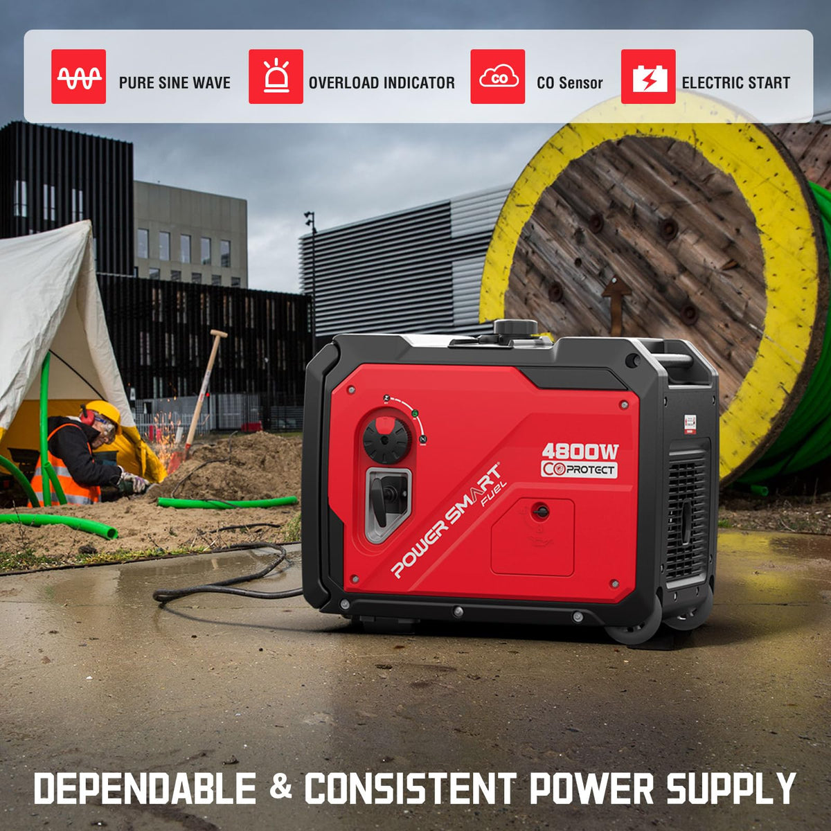 2500-Watt Portable Inverter Generator with Quiet Technology
