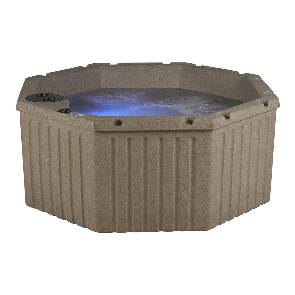 AquaLife Invi 5-Person Hot Tub with 11 Hydro Jets, LED Lighting & Insulated Cover C Non-Lounger Spa for Relaxation & Therapy