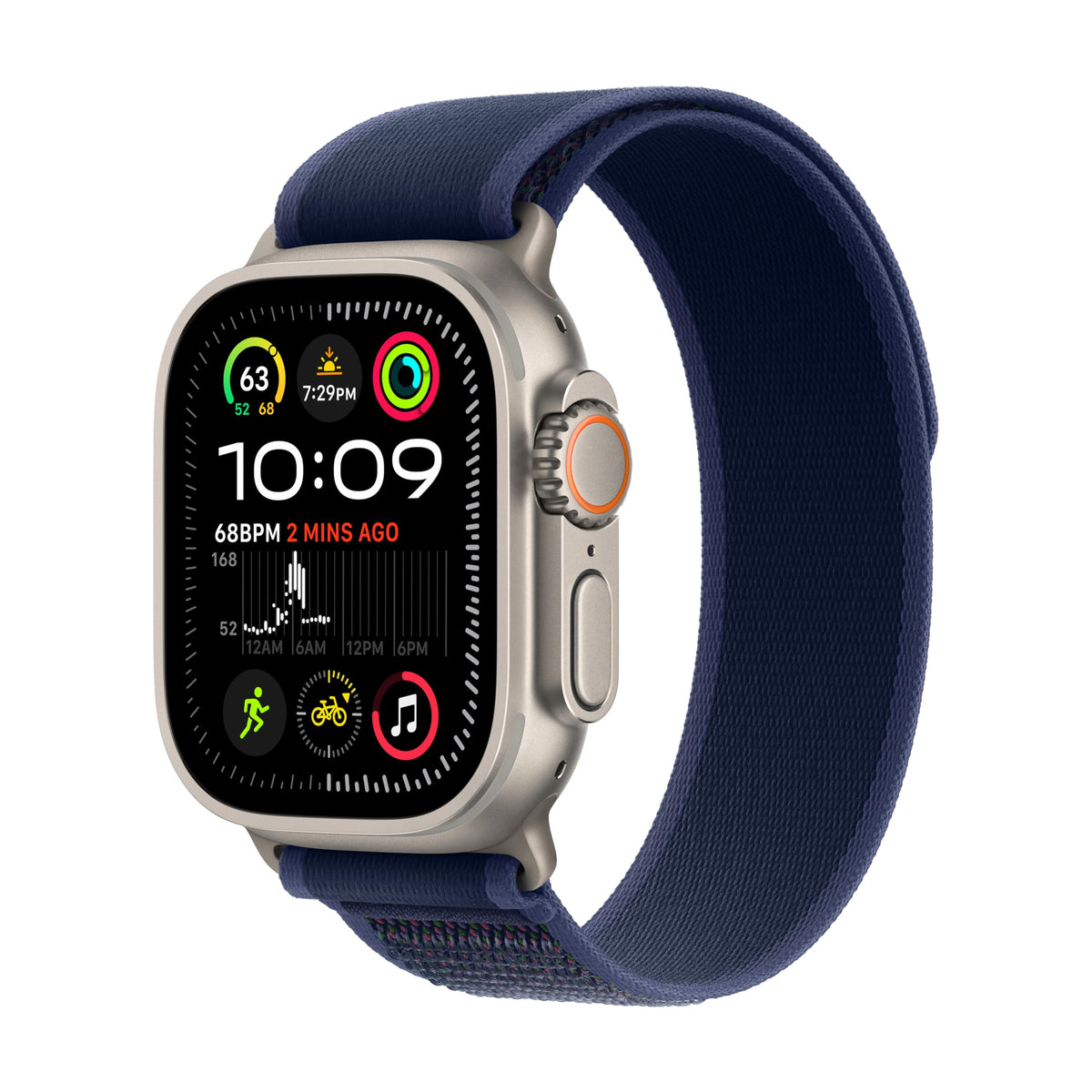 Apple Watch Ultra 2 (GPS + Cellular, 49MM) - Black Titanium Case with Black Ocean Band (Renewed Premium)
