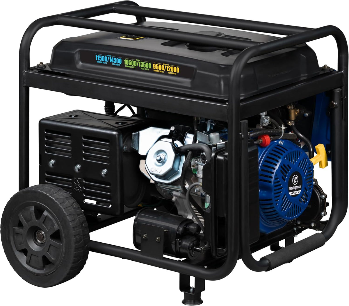 Westinghouse 14500 Peak Watt Tri-Fuel Home Backup Portable Generator, Remote Electric Start, Transfer Switch Ready, Gas, Propane, and Natural Gas
