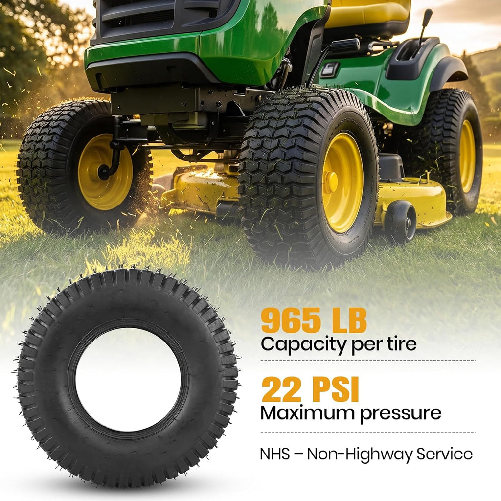 AR-PRO (2 Pack) 20x8.00-8 Lawn Mower Turf Tires, Tubeless, No Rims