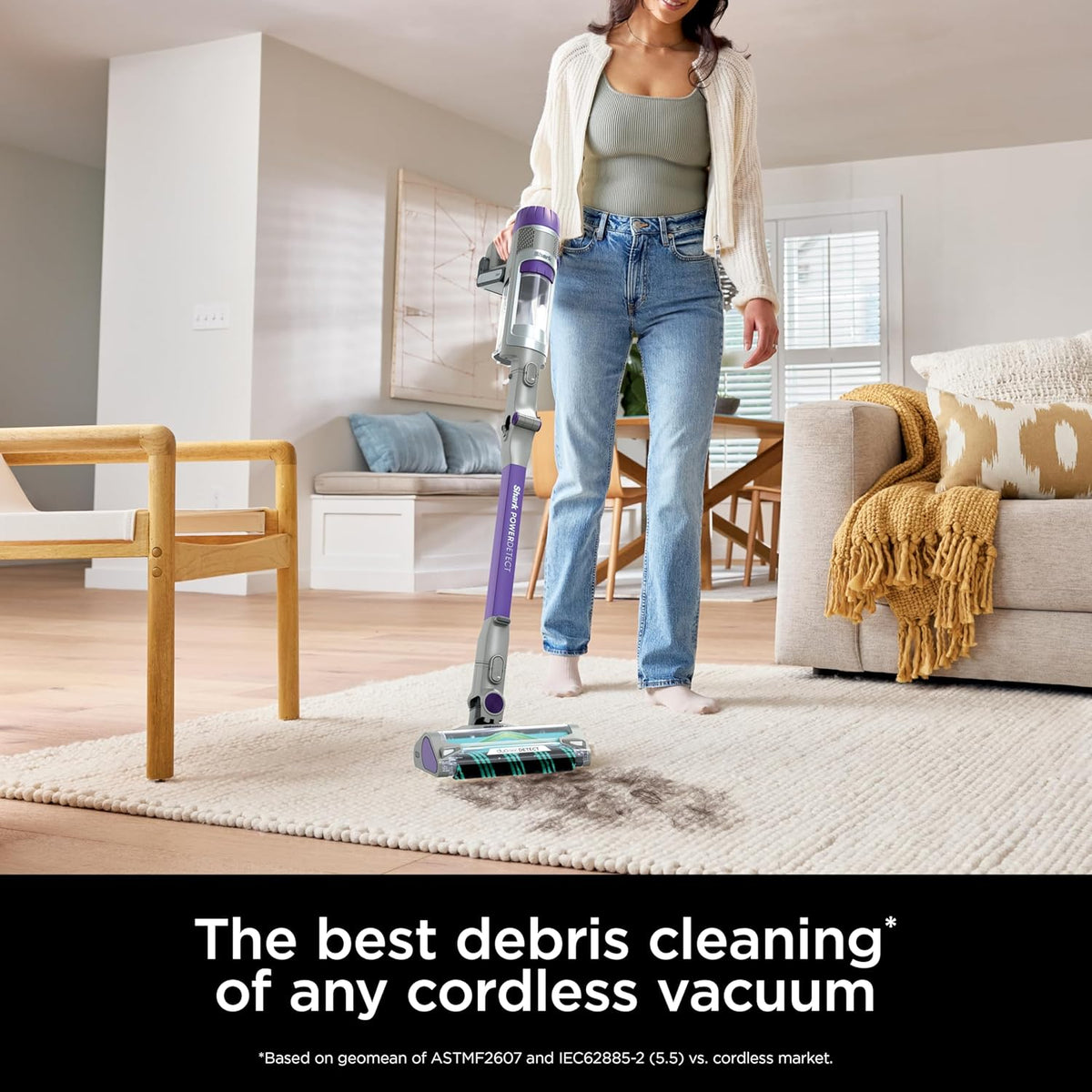 Shark PowerDetect Cordless Stick Vacuum, Powerful Suction, HEPA Filtration, 70-Minute Runtime, Carpet & Hard Floor, Portable, XL Dust Cup, Stick