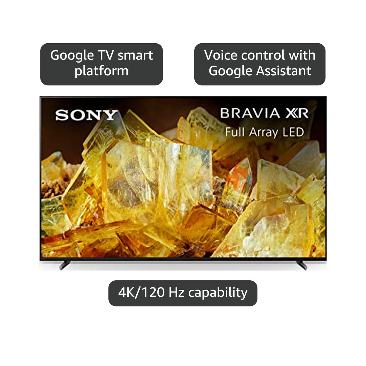 Sony 65 Inch 4K Ultra HD TV X90L Series: BRAVIA XR Full Array LED Smart Google TV with Dolby Vision HDR and Exclusive Features for The