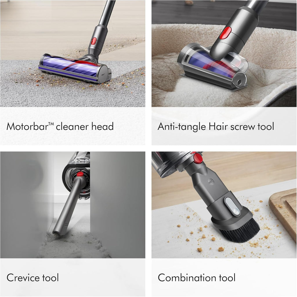 Dyson V9 Motorbar Cordless Vacuum, Cleans Hard Floors and Carpets, Detangles, Converts to Handheld, 100AW, 3 Power Modes, Up to 40 Minutes1