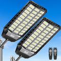 Deepn Solar Lights Outdoor 9000W, Commercial Grade Street Lights for Outside, Solar Parking Lot Lights, Dusk to Dawn LED Security Flood Light Motion