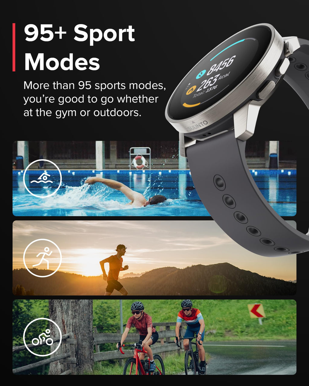 SUUNTO 9 Peak Pro GPS Sports Watch, Up to 30 Days Long Battery Life, 95+ Multisport Watch w/Training Workout Analysis,Advanced Health & Recovery