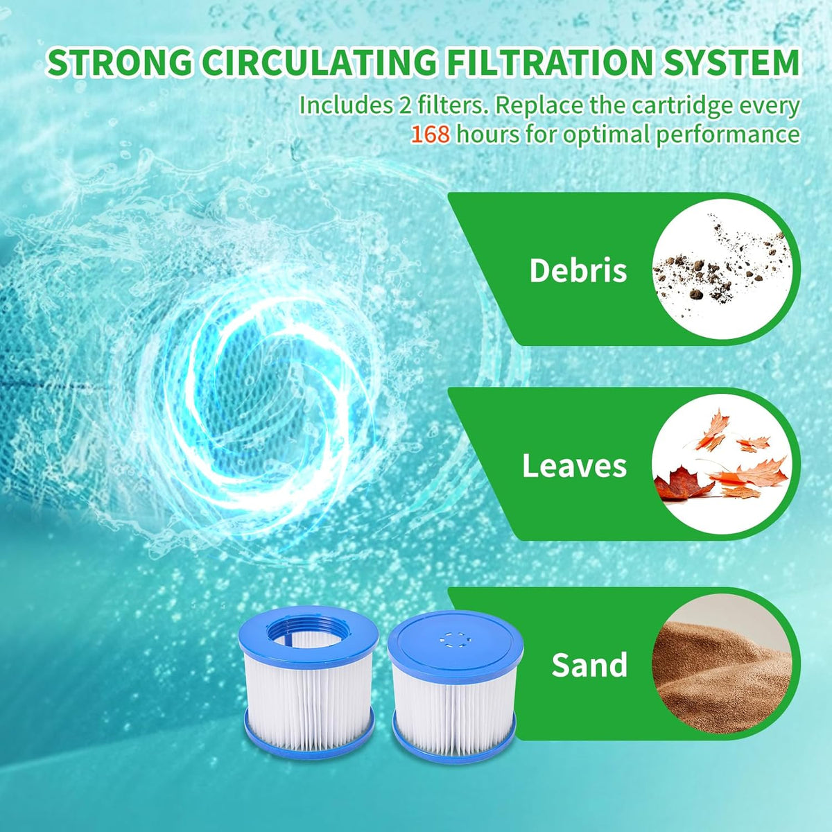 Inflatable Hot Tub, 4-6 Person Polygon Portable Blow Up Hot Tub, Leak-Proof PVC Outdoor Spa with 130 Strong Air Jets, Heater Pump and Insulated Cover