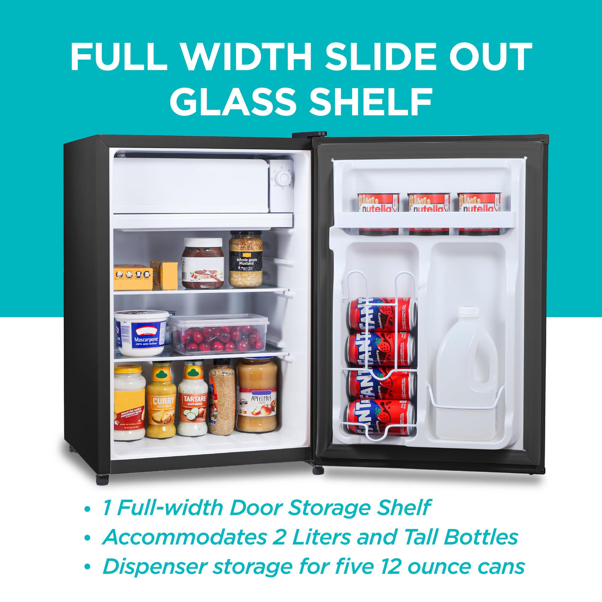 BLACK+DECKER 1.7 Cu. Ft. Compact Refrigerator, ENERGY STAR Certified, Single Door Mini Fridge with Chiller Compartment, Personal Fridge for Home or