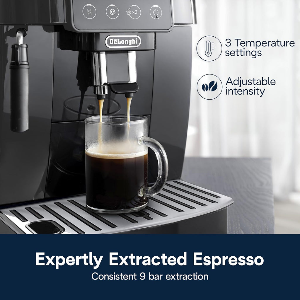 De'Longhi Magnifica Start Automatic Espresso Machine with Manual Milk Frother & Built in Grinder - 3 One-Touch Recipes, Easy-to-Clean, Home Barista