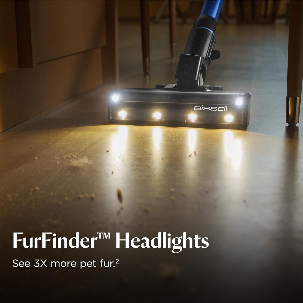 Bissell PowerClean FurFinder 200W Self-Standing Cordless Vacuum w/Tangle Free Brush Roll, Strong Suction, Removeable Battery, Wall Mount, Upholstery