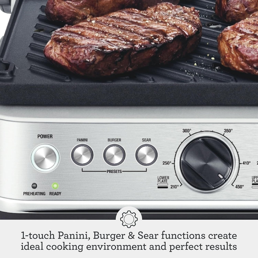 Breville BGR700BSS Sear and Press Grill, Brushed Stainless Steel