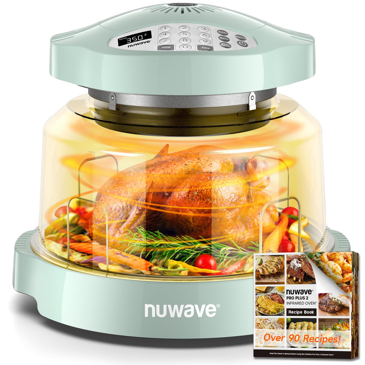 Nuwave Oven Pro Plus Air Fryer, Infra-Red Countertop, 2025 Advanced Convection, No Defrosting or Preheating, Cook Fresh or Frozen, Durable Power Dome