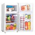 Manastin 3.5 Cu.Ft 2 Door Mini Fridge with Freezer, Small Refrigerator, 7 Level Adjustable Thermostat, Compact Fridge for Living Room, Dorm, Office