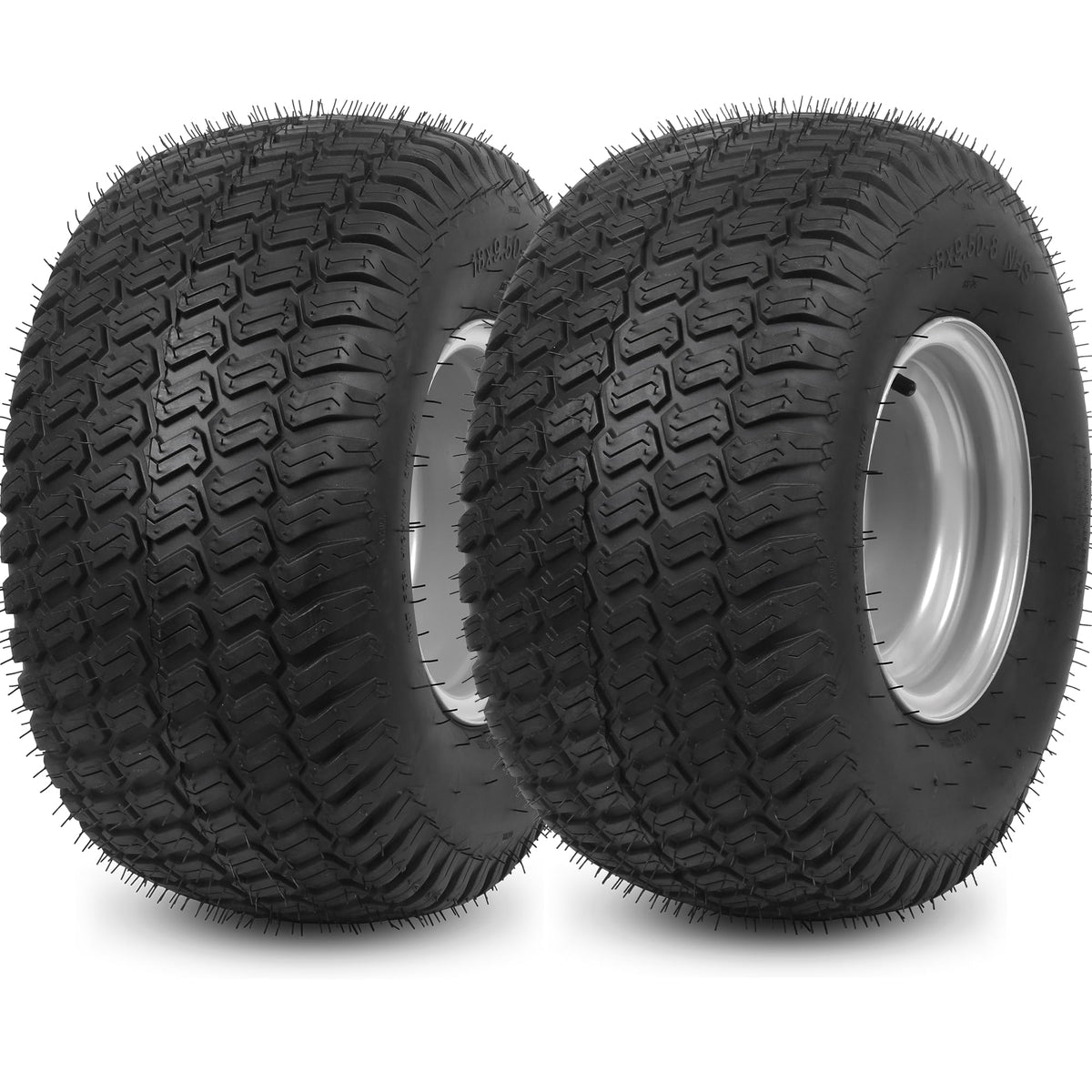AR-PRO (2 Pack) 18x8.5-8 Lawn Mower Tire and Wheel, 4-Lug Tubeless