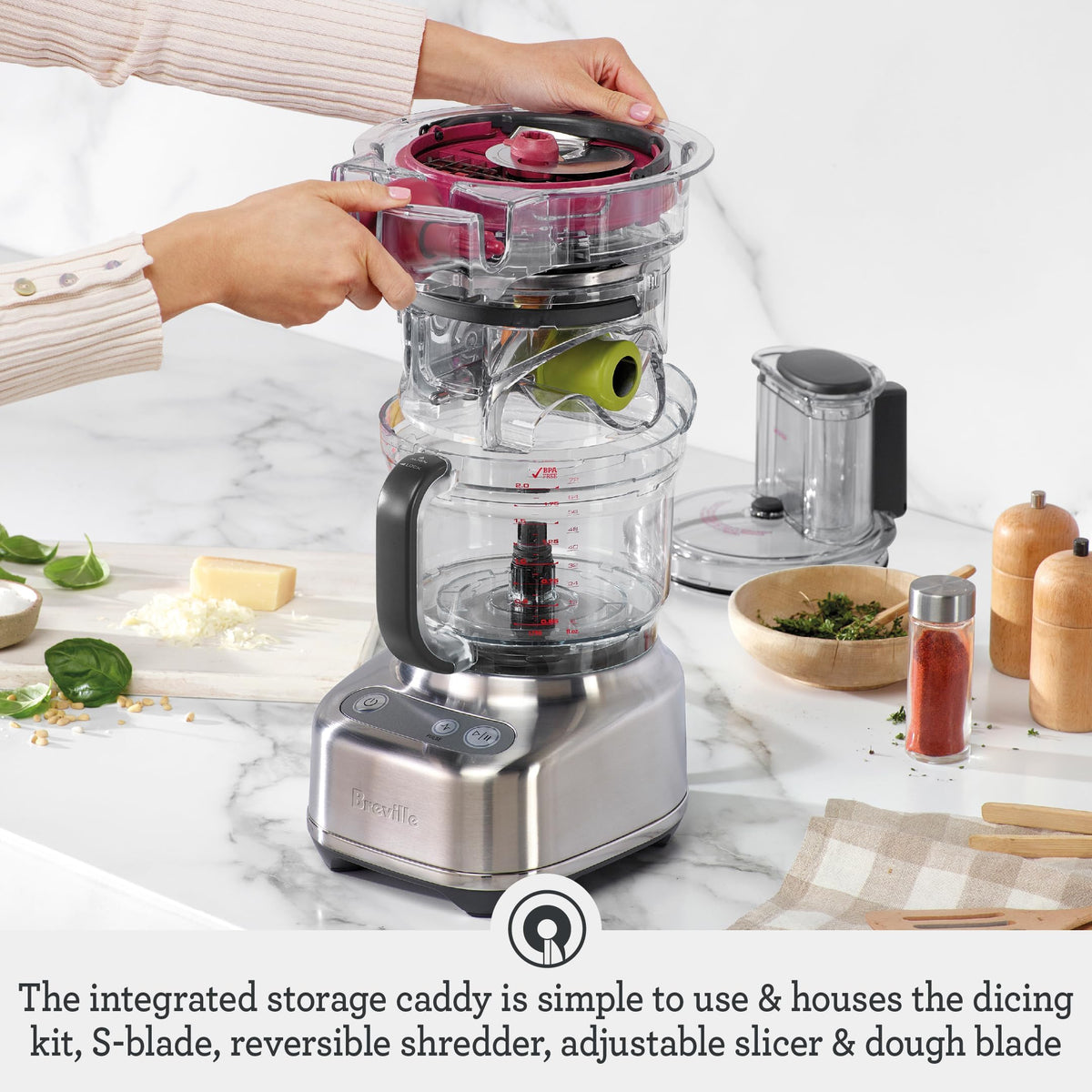 Breville BFP638 Paradice 9 Cup Food Processor and Dicer, Small, Black Truffle