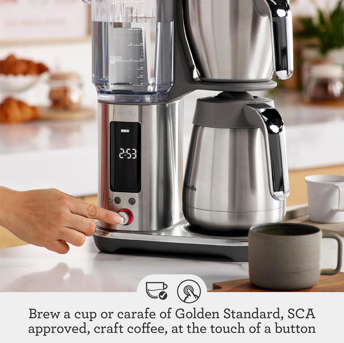 Breville Luxe Drip Coffee Machine, Brushed Stainless Steel, Thermal Carafe