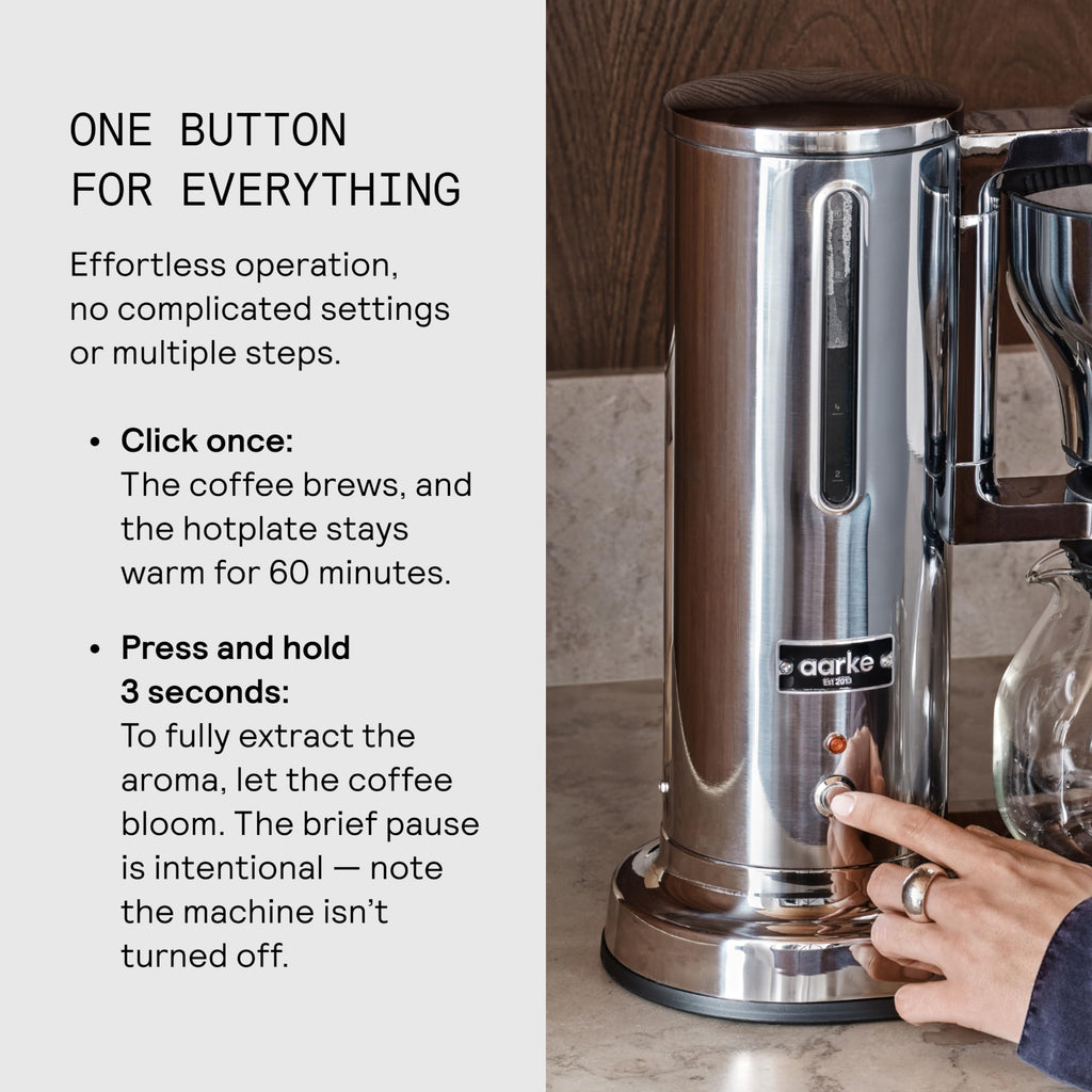 Aarke Coffee Maker - Electric 10 Cup / 42 fl oz Drip Brewer with Automatic Drip-Stop, Glass Carafe, Brews Full Pot in Under 6 Minutes, SCA Certified