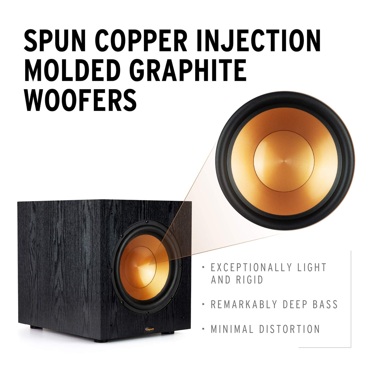 Klipsch Synergy Black Label Sub-100 10 Front-Firing Subwoofer with 150 Watts of continuous power, 300 watts of Dynamic Power, and All-Digital