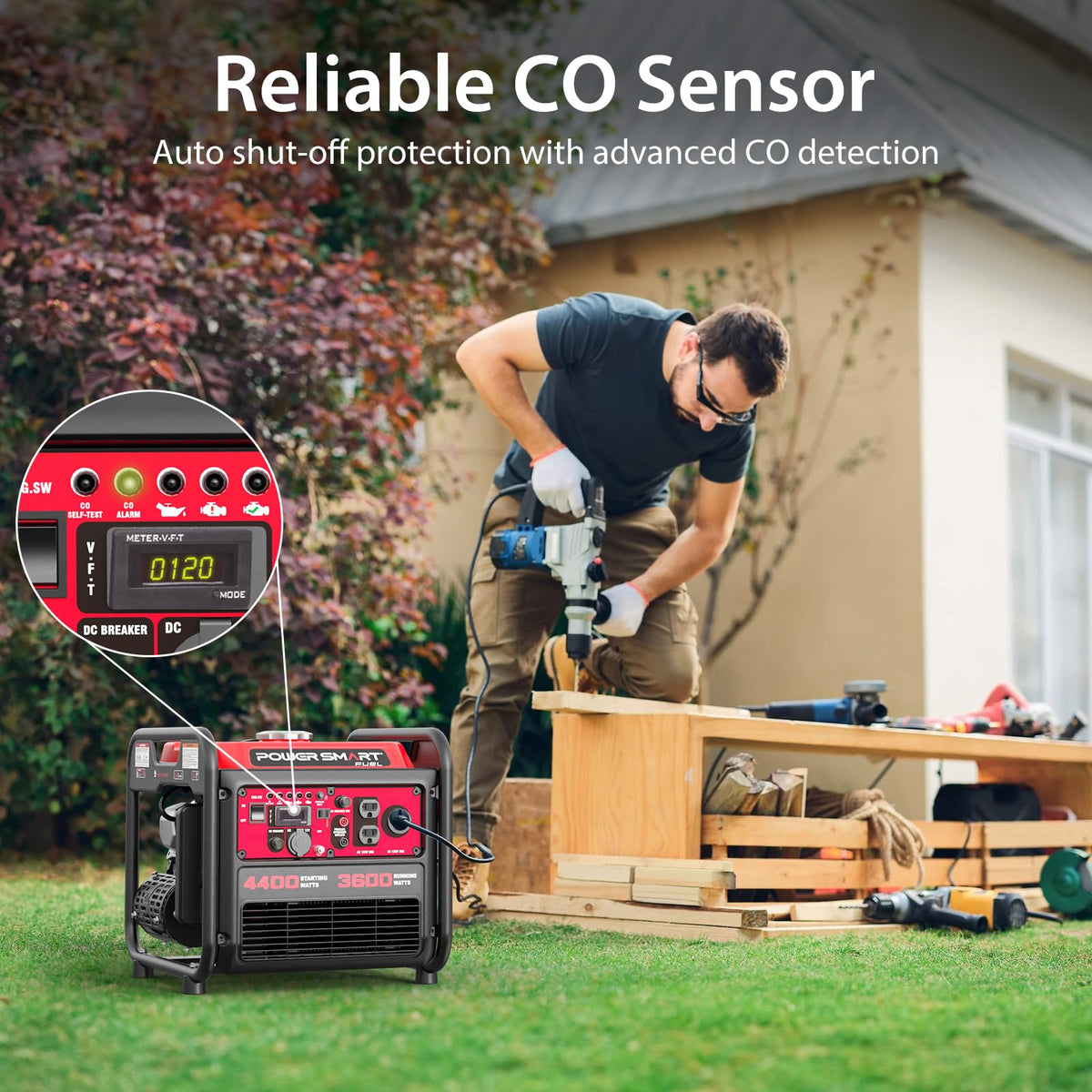 2500-Watt Portable Inverter Generator with Quiet Technology
