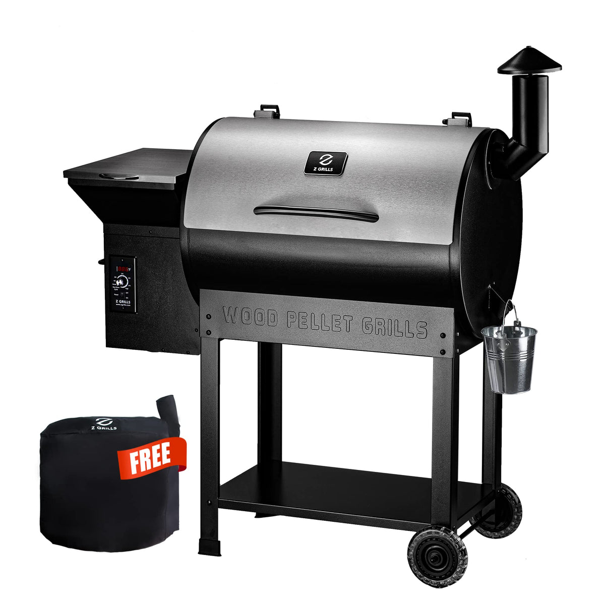 Z GRILLS ZPG-450A2 Wood Pellet Grill & Smoker, PID V3.0 Controller, 459 Sq in Cook Area, Foldable Shelf, Meat Probe, Rain Cover, 8 in 1 BBQ Grill