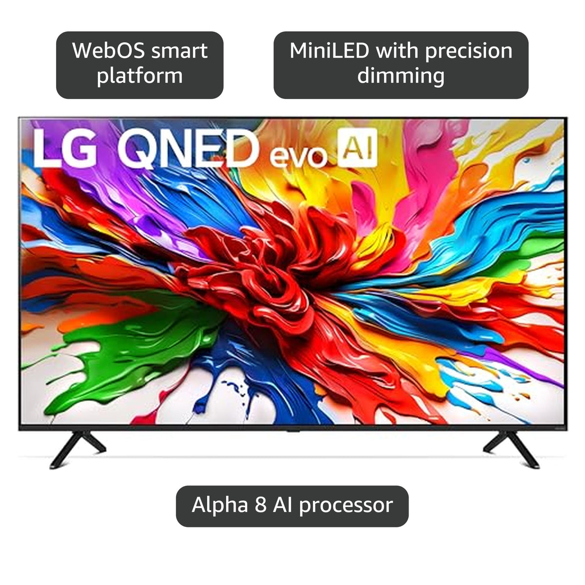 LG 75-Inch Class QNED evo AI QNED92A Series Mini LED 4K Smart TV w/Dolby Atmos, Dolby Vision, HDR10, AI Super Upscaling 4K, Filmmaker Mode, Wow