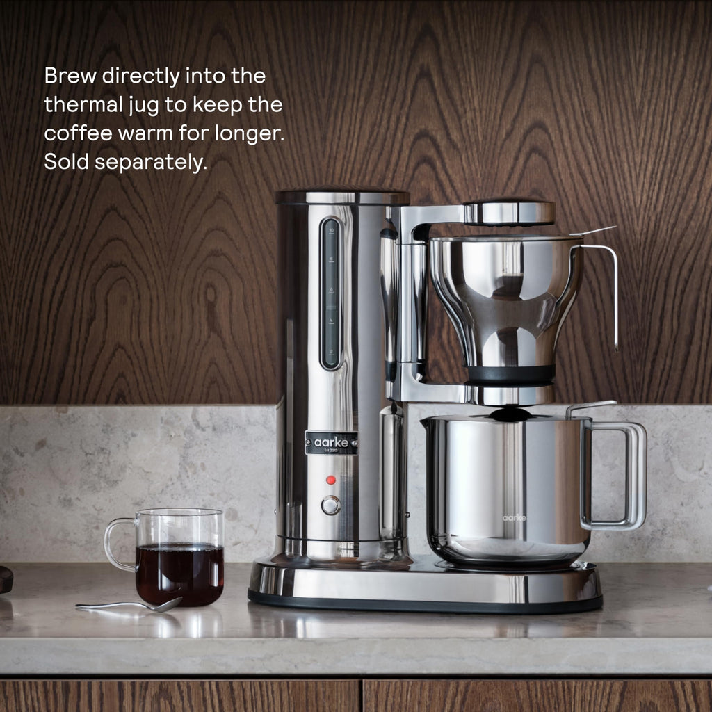 Aarke Coffee Maker - Electric 10 Cup / 42 fl oz Drip Brewer with Automatic Drip-Stop, Glass Carafe, Brews Full Pot in Under 6 Minutes, SCA Certified