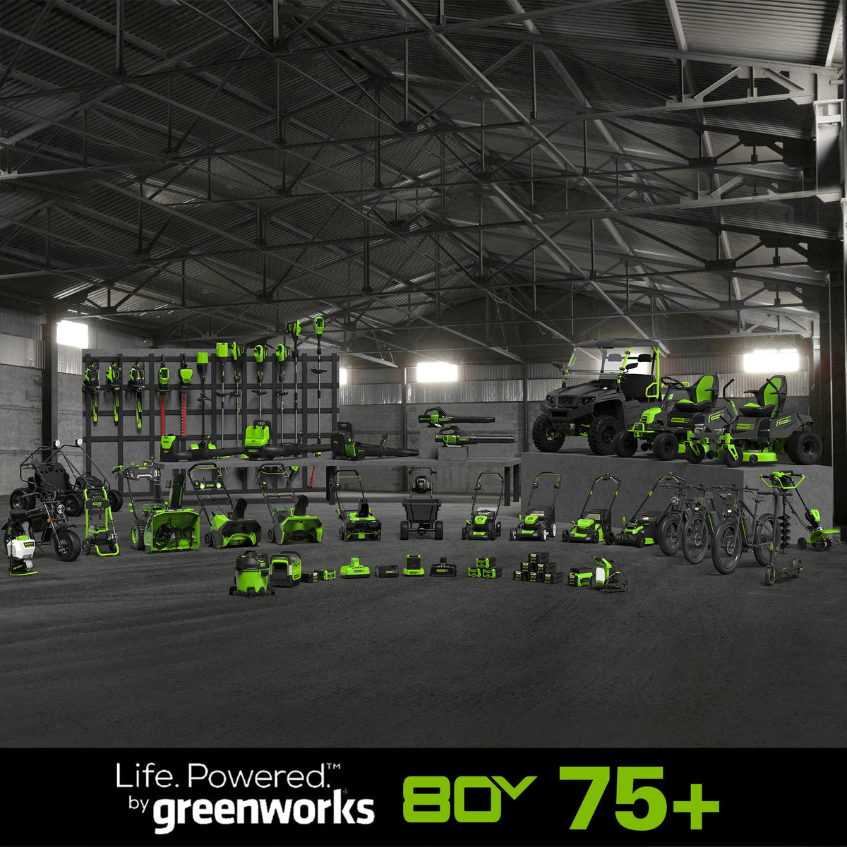Greenworks 80V 18" Brushless Cordless Chainsaw (Great For Tree Felling, Limbing, Pruning, and Firewood) / 75+ Compatible Tools), 2.0Ah Battery and