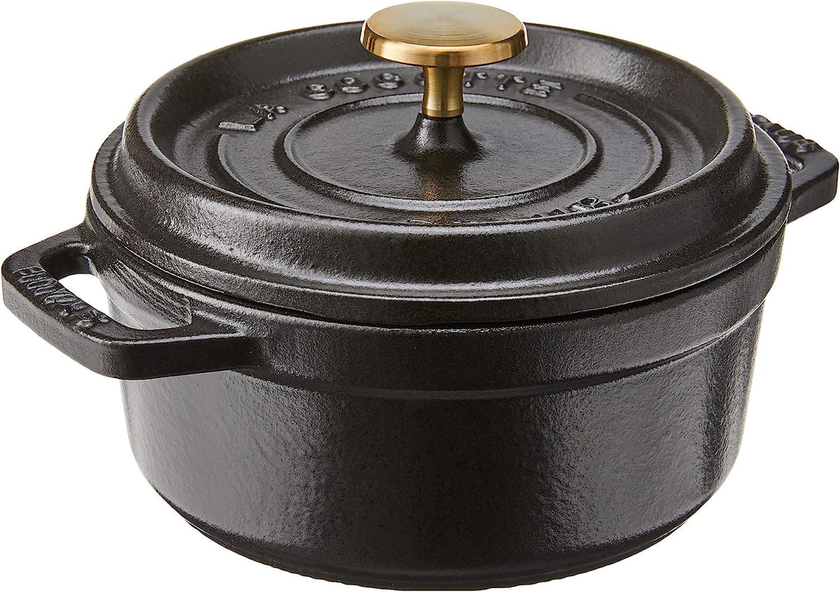 Staub Cast Iron 7-qt Round Cocotte - White Truffle, Made in France