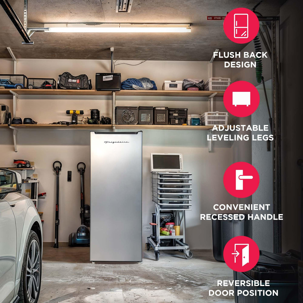 Frigidaire EFR285-6COM, 2.5 cu ft Refrigerator, Stainless Steel Door, Platinum Series