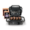 Ninja OG751 Woodfire Pro Outdoor Grill Built-In Thermometer,7-in-1 Master Grill,BBQ Smoker,& Outdoor Air Fryer Plus Bake,Roast,Dehydrate & Broil