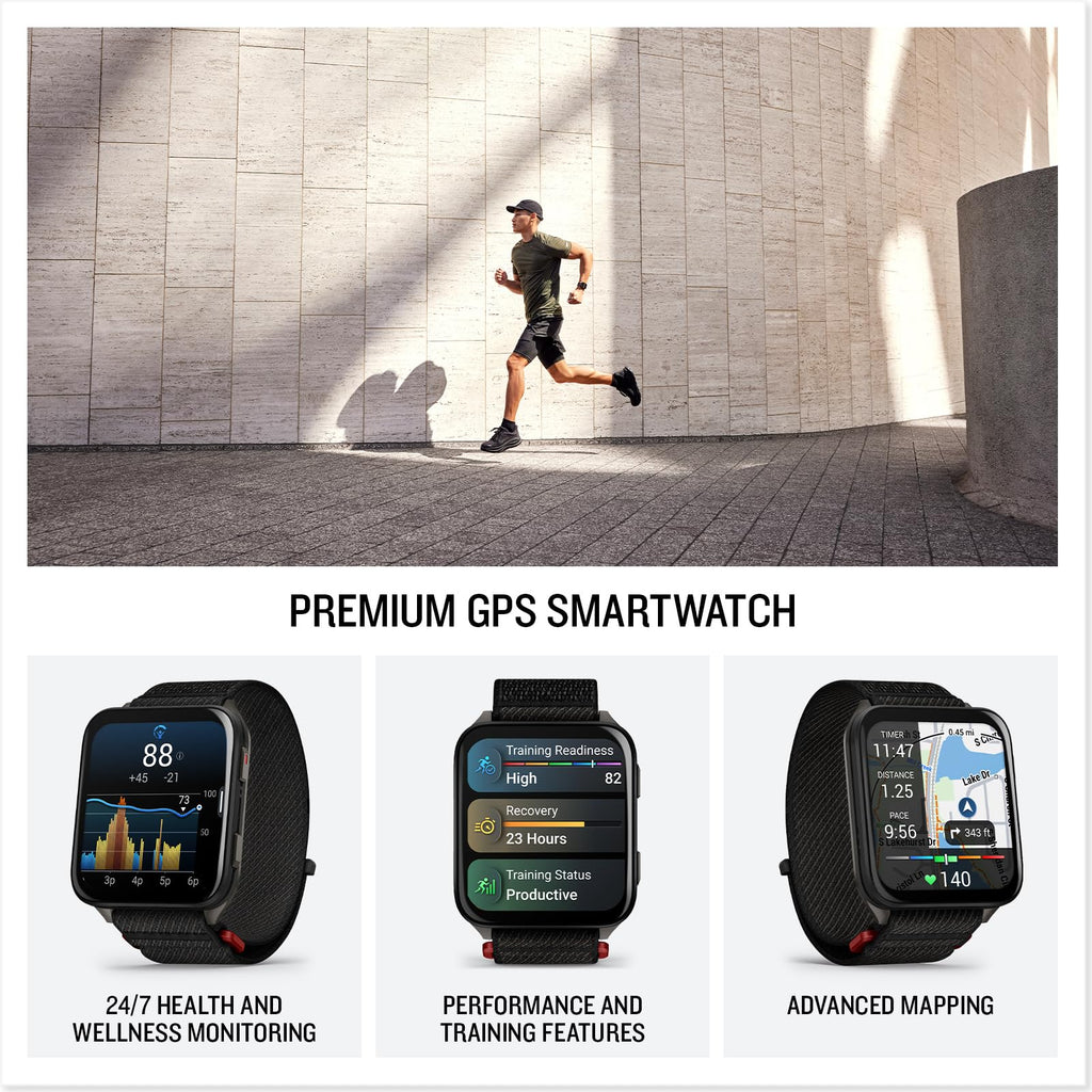 Garmin® Venu® X1, Thin and Lightweight GPS Smartwatch, AMOLED Display, Advanced Health and Fitness Features, Black with Slate Titanium