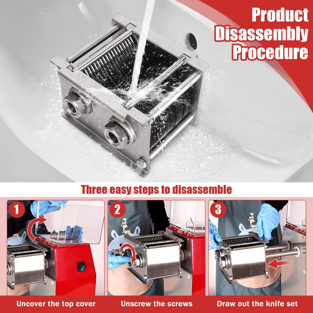Meat Cutter Machine,850W Commercial Meat Slicer,Stainless Steel Electric Meat Slicer Machine for Home Kitchen,Restaurant,Supermarket (5MM)