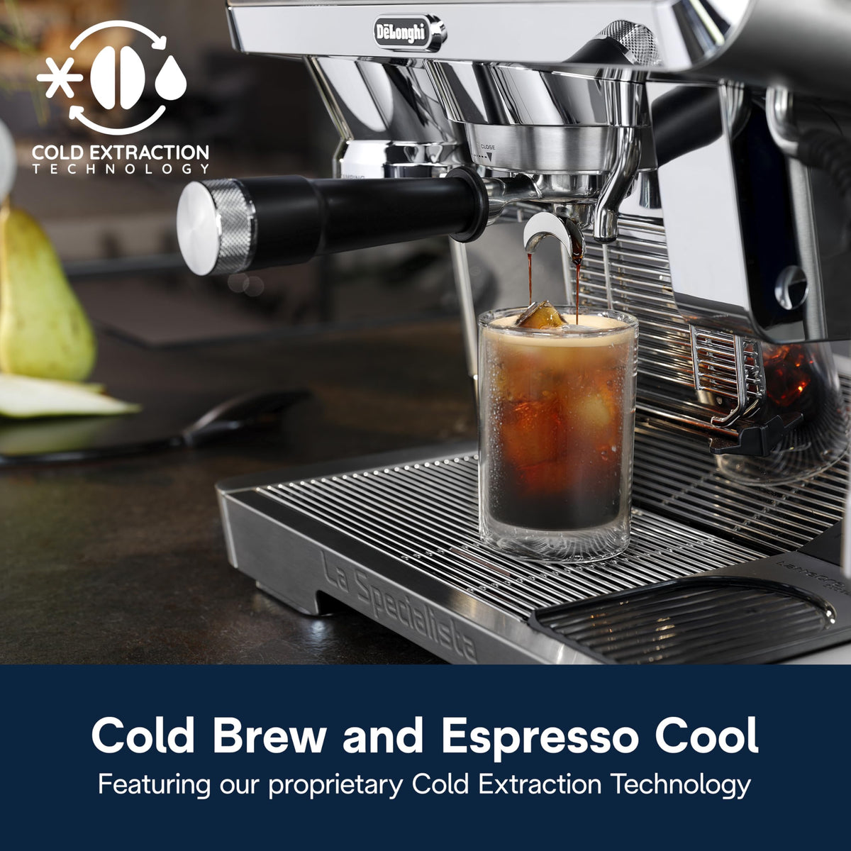 De'Longhi La Specialista Arte Evo Espresso Machine - Compact Cold Brew Coffee Maker with Grinder, Milk Steam Wand/Frother & Tamping Tools - Home