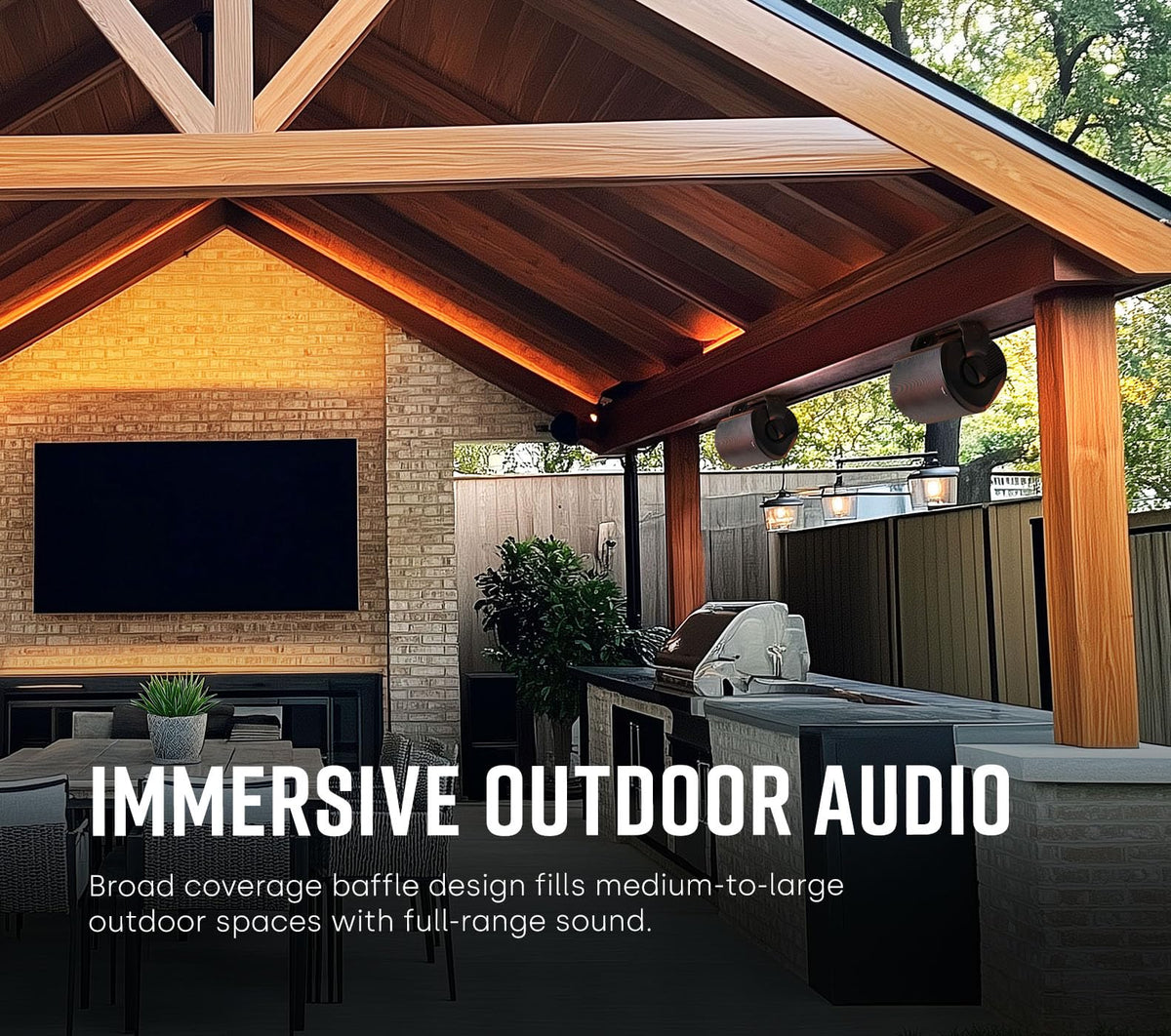 Polk Audio Atrium 4 Weatherproof Outdoor Speakers with Powerful Bass (Pair, Black), All-Weather Durability, Broad Sound Coverage, Speed-Lock Mounting